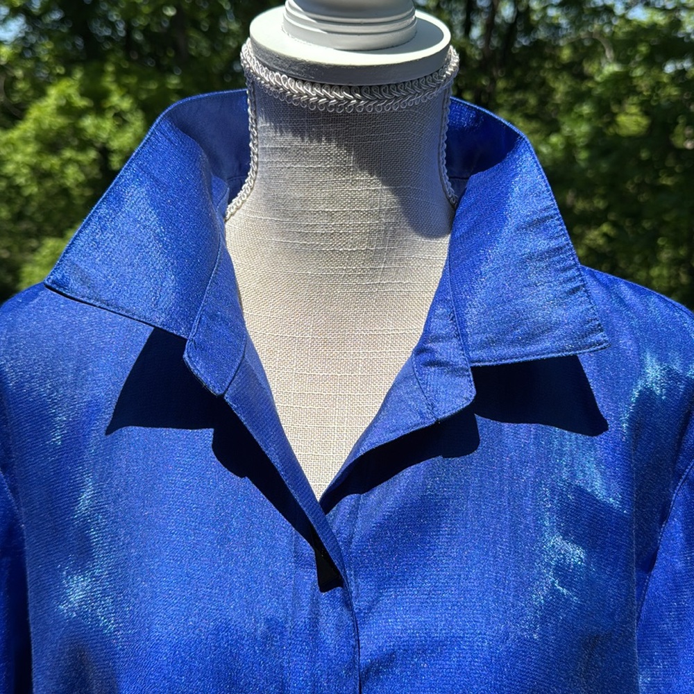 Multiples Electric Blue Top Jacket-Asymmetrical, … - image 5